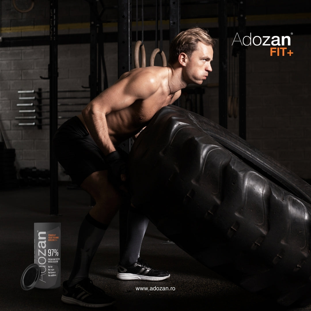 Pudră Proteică Adozan Fit+ Fără Aromă cu Creatină (97% Proteină) - 1 kg