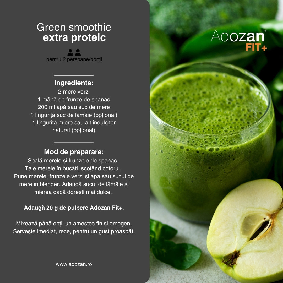 Pudră Proteică Adozan Fit+ Fără Aromă cu Creatină (97% Proteină) - 1 kg