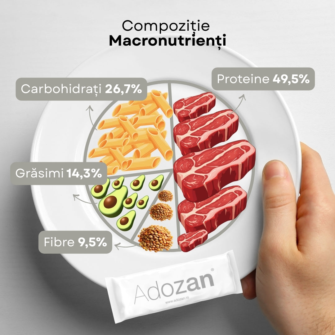Pudră Nutritivă Completă Adozan Vital+ cu Fibre și Proteine (Gust Neutru) - 1 kg