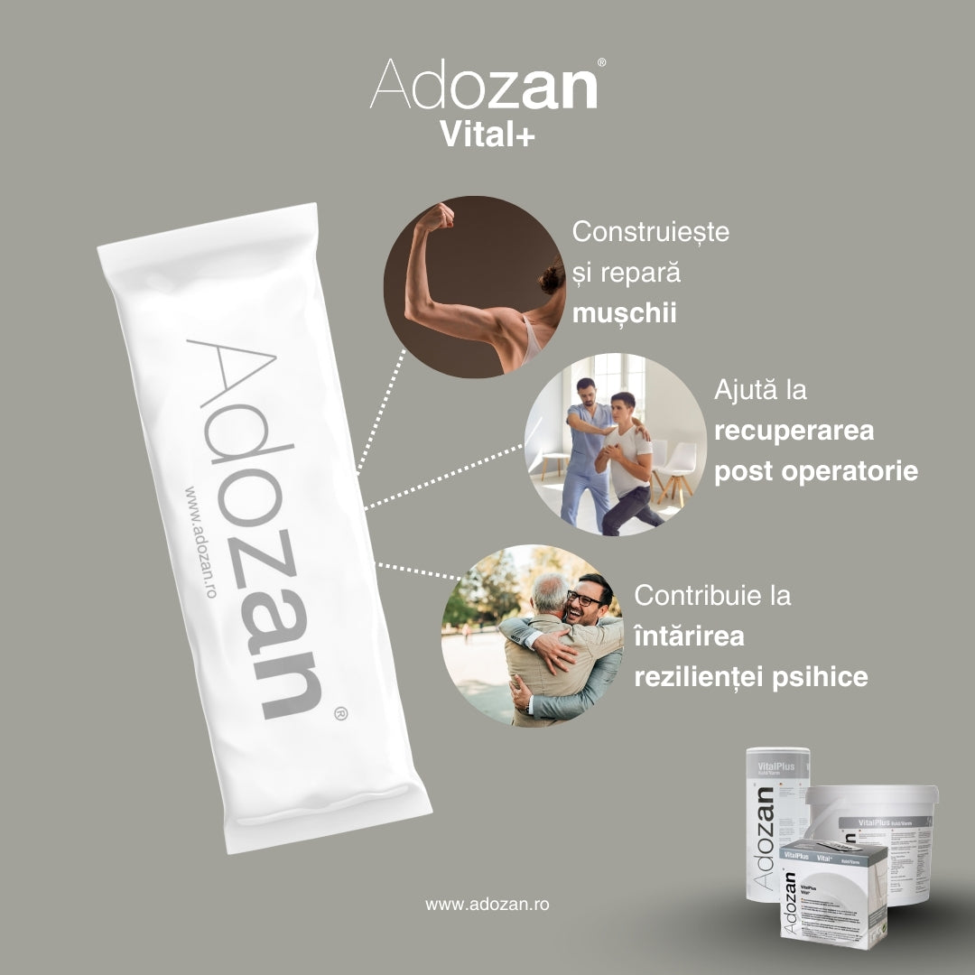 Pudră Nutritivă Completă Adozan Vital+ cu Fibre și Proteine (Gust Neutru) - 1 kg