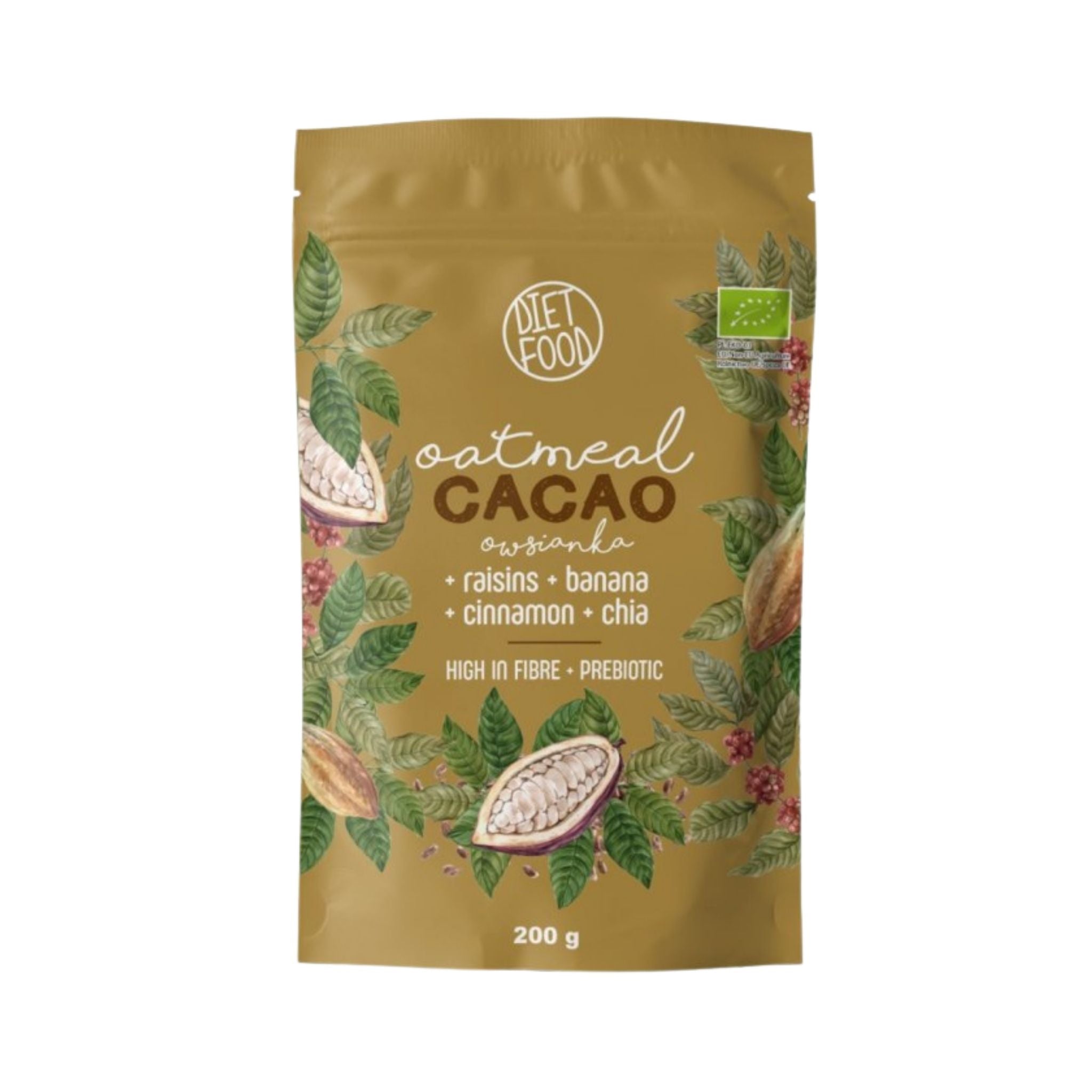 Cacao din fulgi de ovăz bio cu prebiotic 200 g