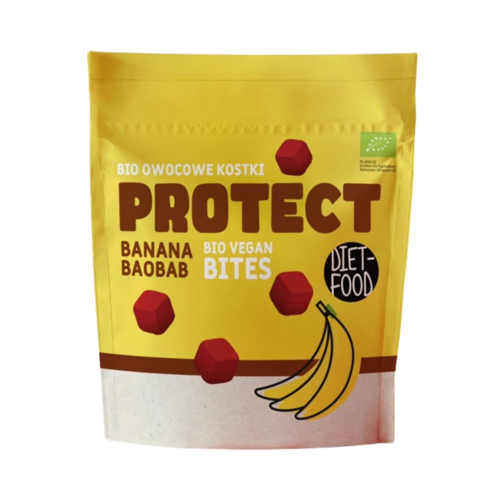 Bio Vegan Bites PROTECT cuburi de fructe - banană 120 g