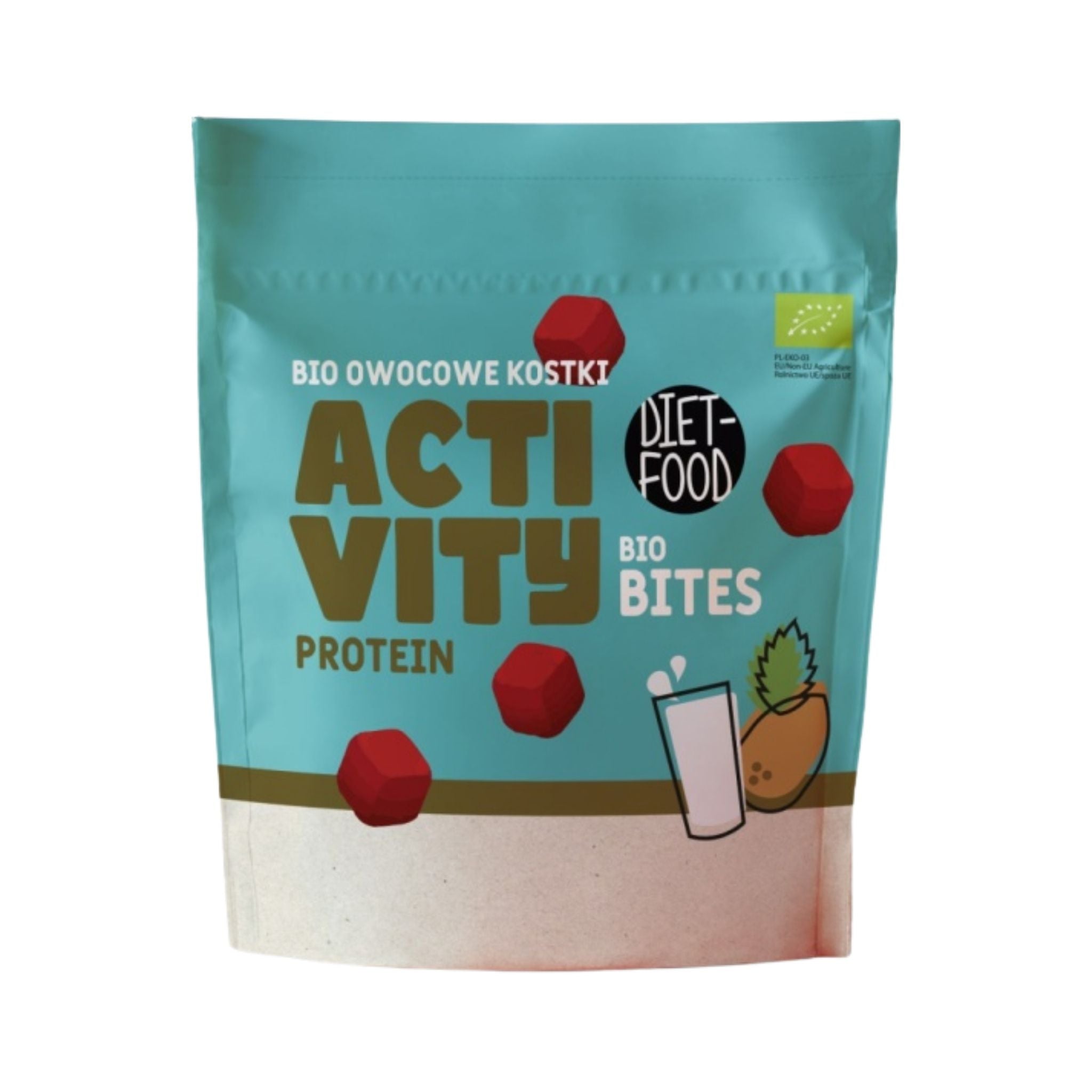 Cuburi de fructe Bio Bites ACTIVITY - cu proteine 120 g