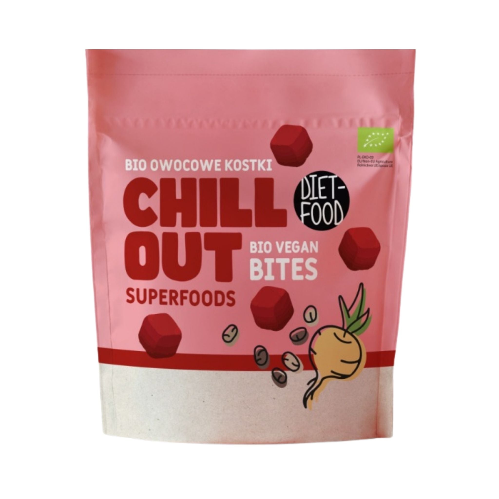 Cuburi de fructe Bio Vegan Bites CHILL OUT - superalimente 120 g