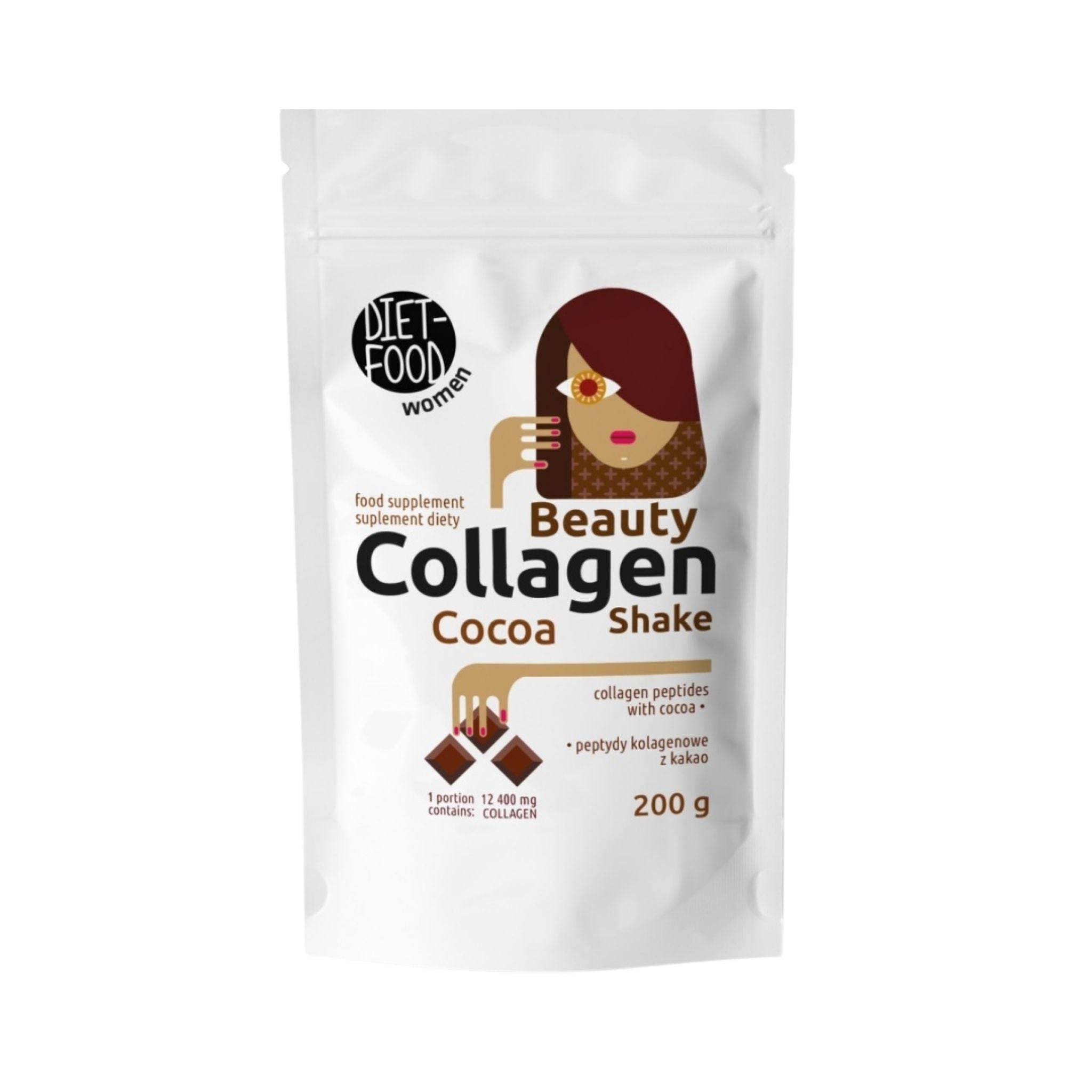 Shake de colagen pentru frumusețe cu cacao 200 g