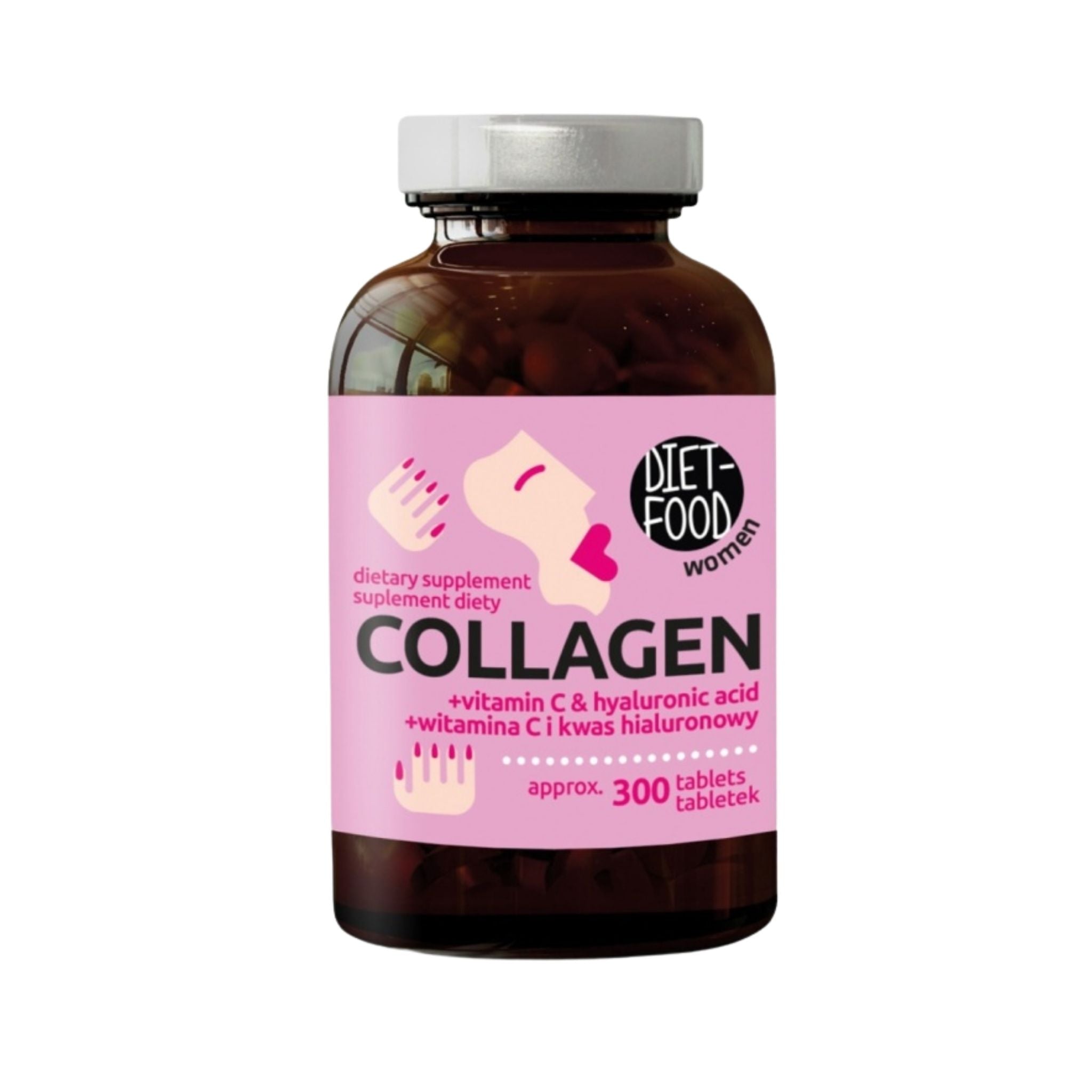 Colagen cu acid hialuronic și vitamina C 150 g - aprox. 300 caps