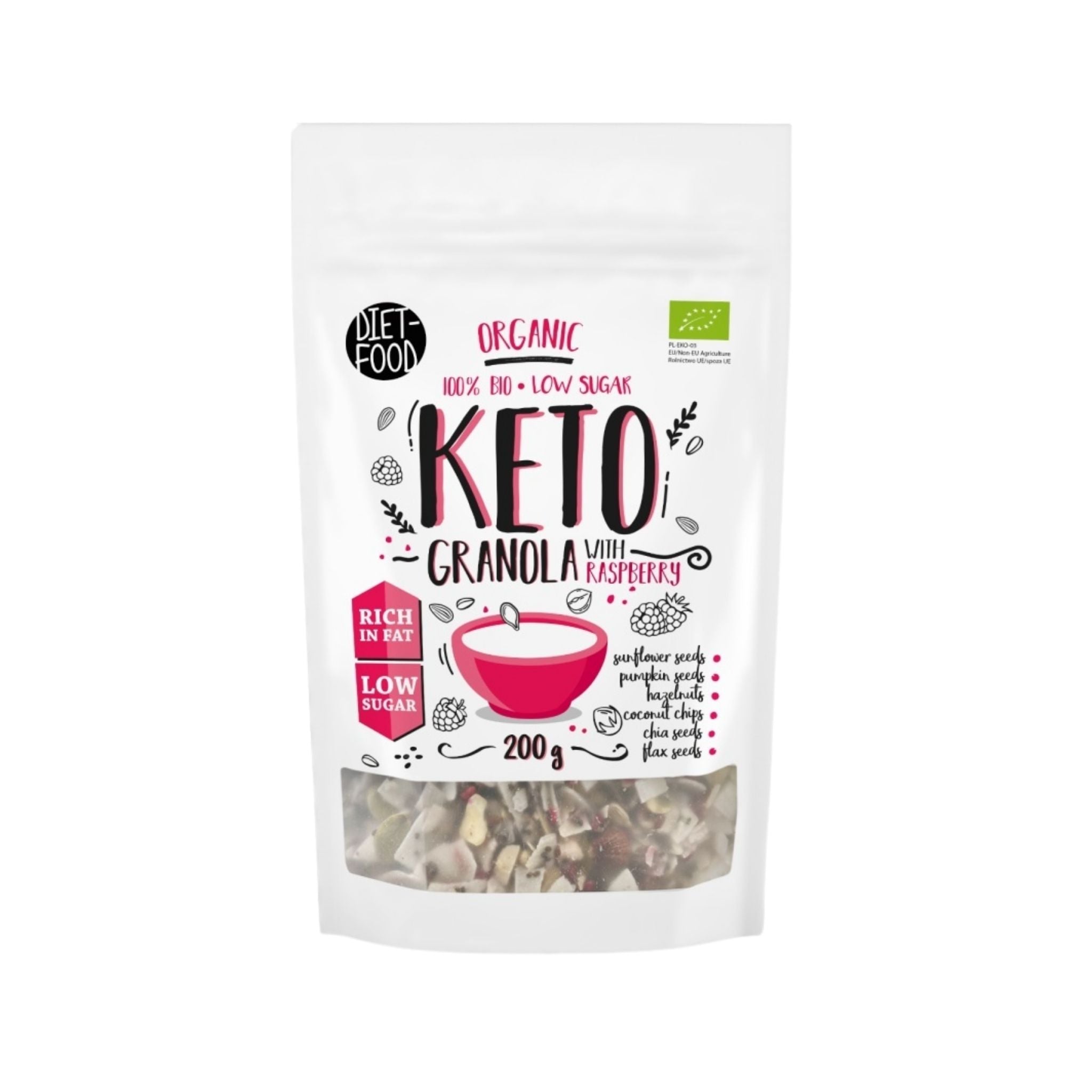 Granola Bio Keto cu zmeură 200 g
