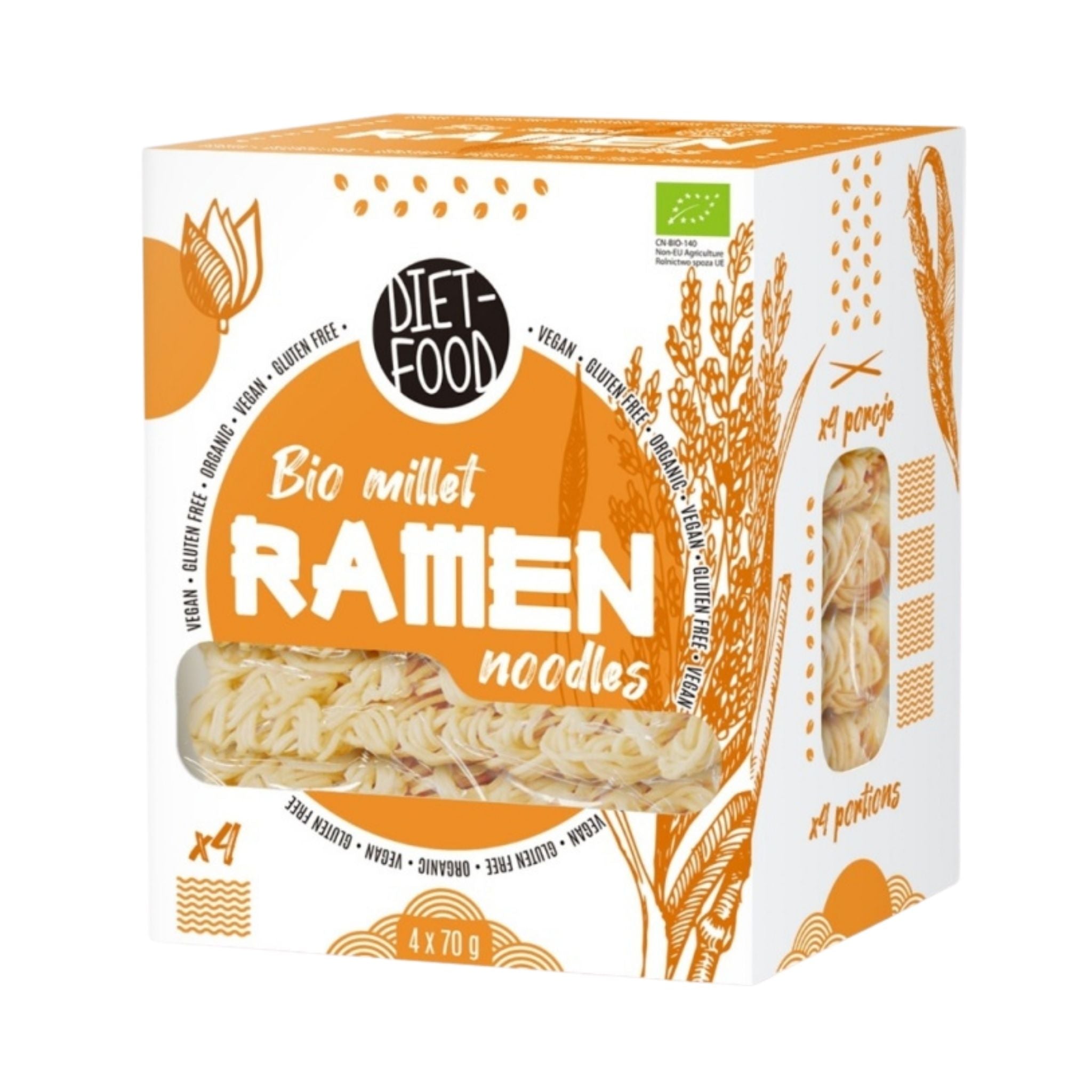 Tăiței Ramen Bio cu mei 280 g