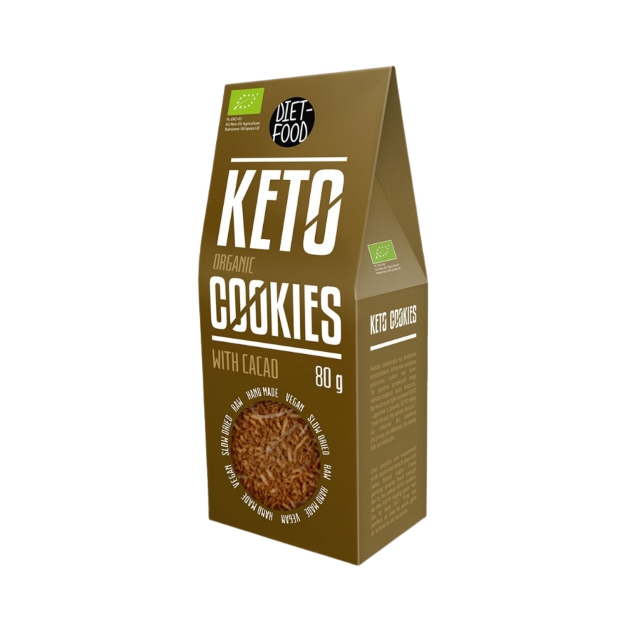 Biscuiți Bio Keto cu Cacao 80 g