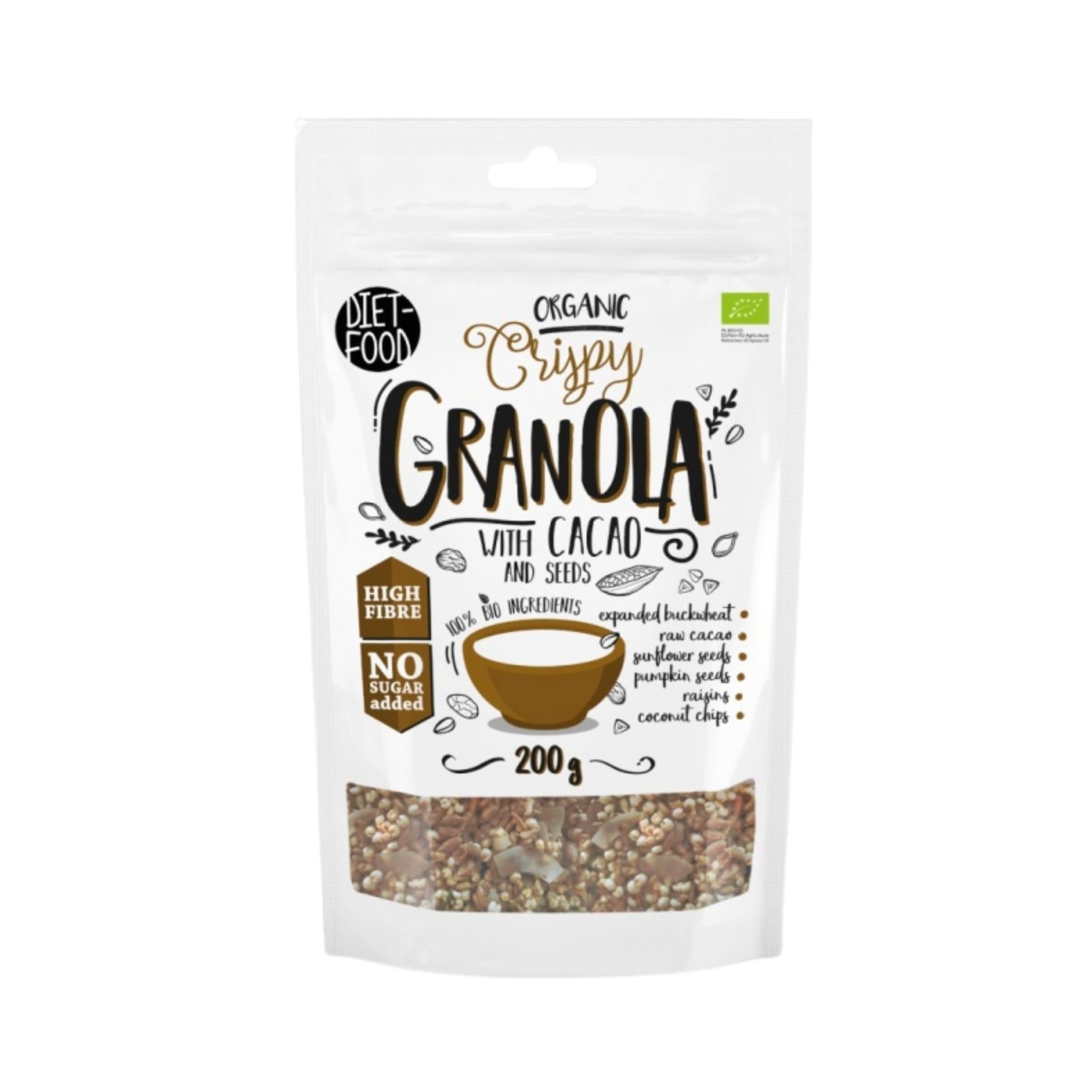 Granola Bio cu Cacao 200 g
