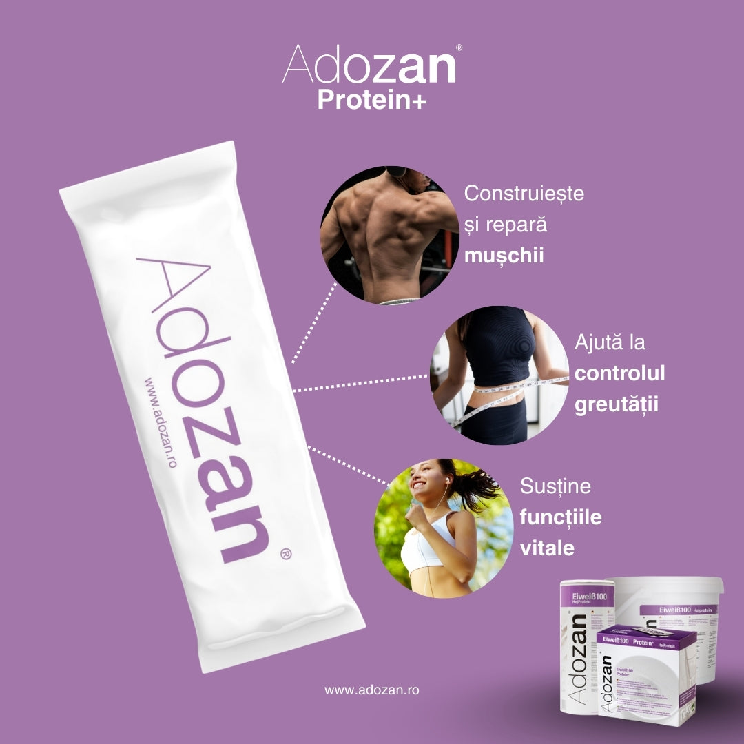 Pudră Proteică Adozan Protein+ Fără Aromă (99% Proteină Pură) - 3 kg