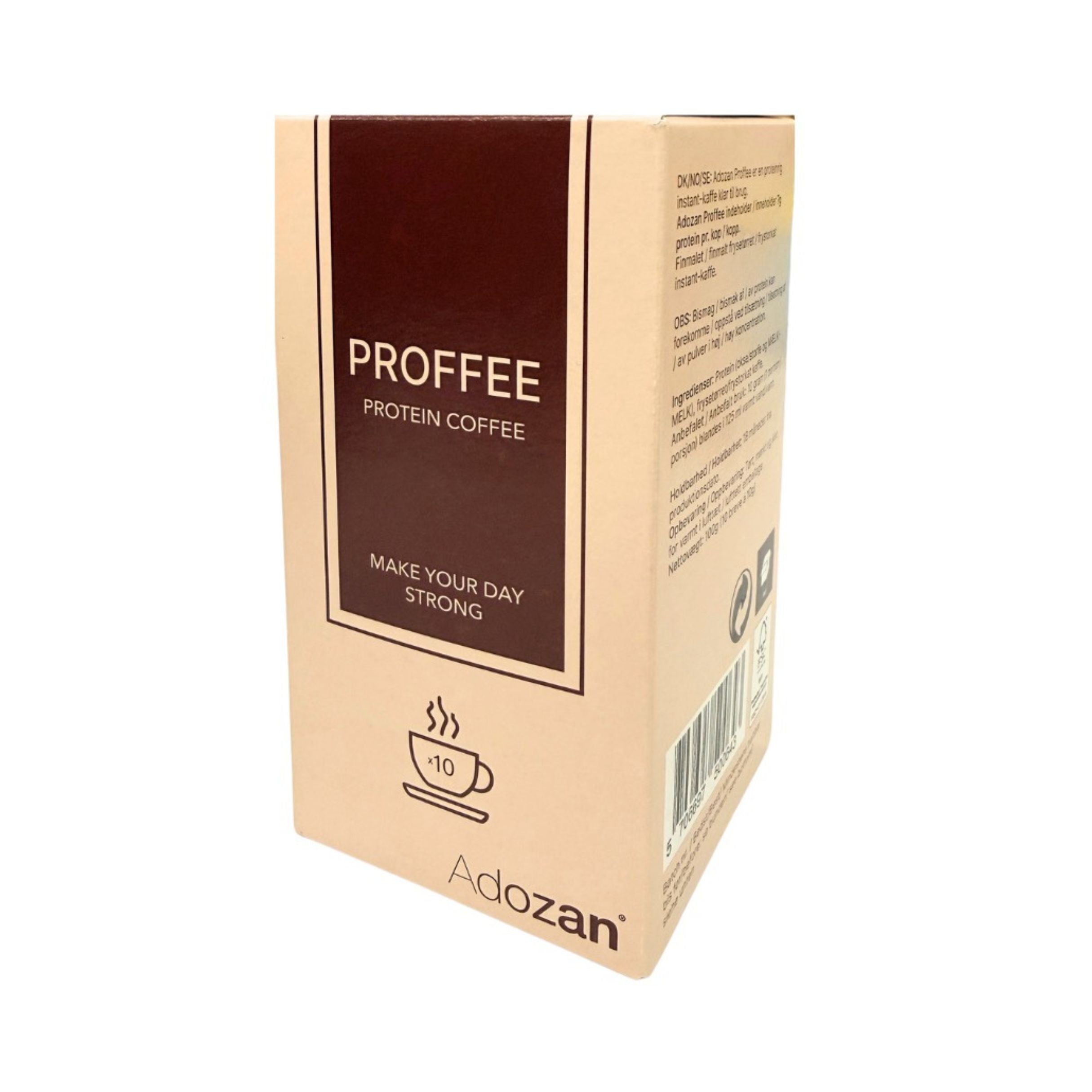 Cafea Instant Proteică Adozan Fitcafe (7 g Proteină/Plic) - Cutie 10 Plicuri