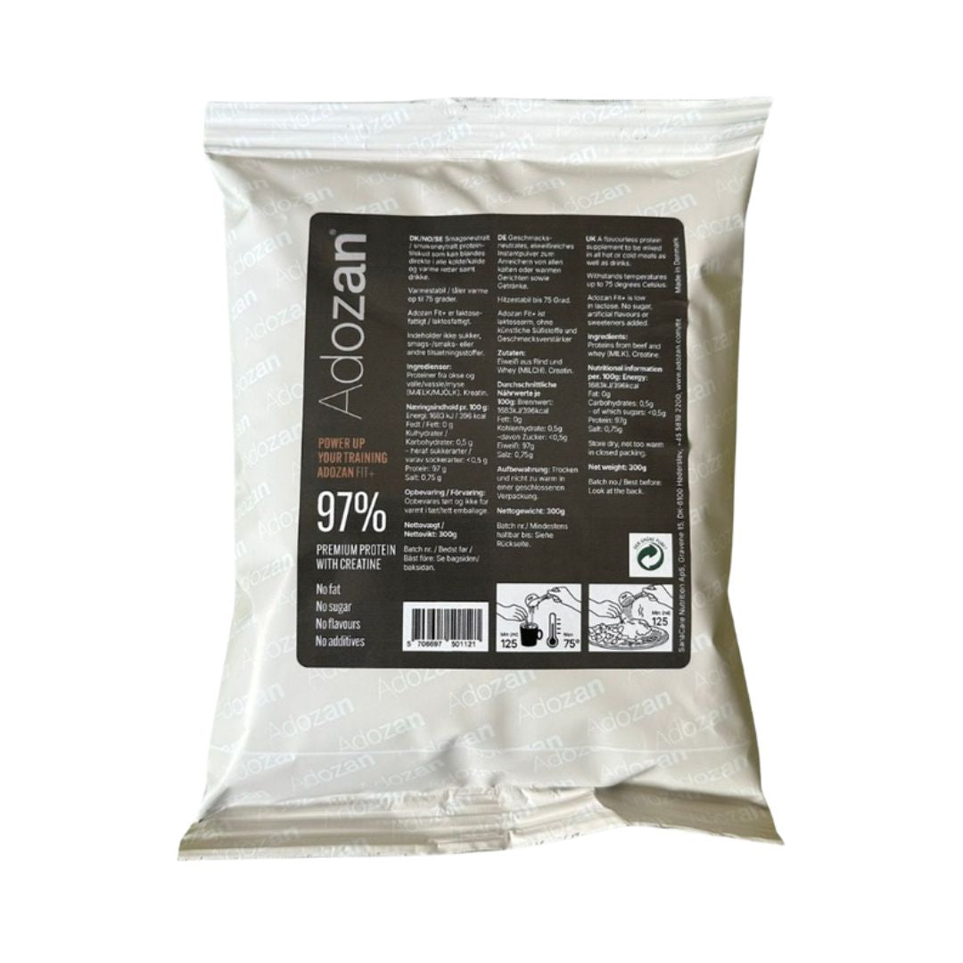 Pudră Proteică Adozan Fit+ Fără Aromă cu Creatină (97% Proteină) - 300 g