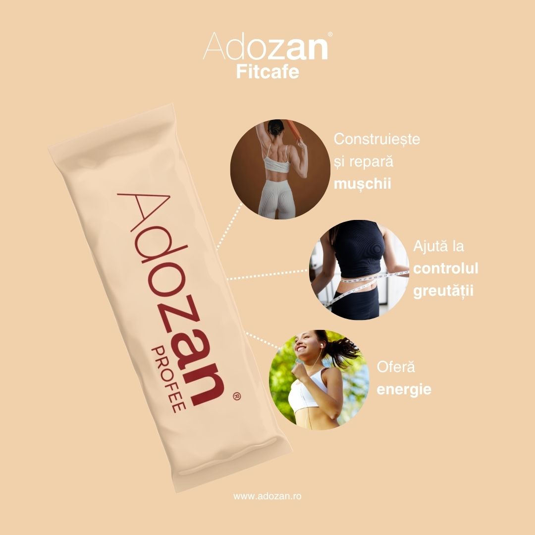 Cafea Instant Proteică Adozan Fitcafe (7 g Proteină/Plic) - Plic 10 g