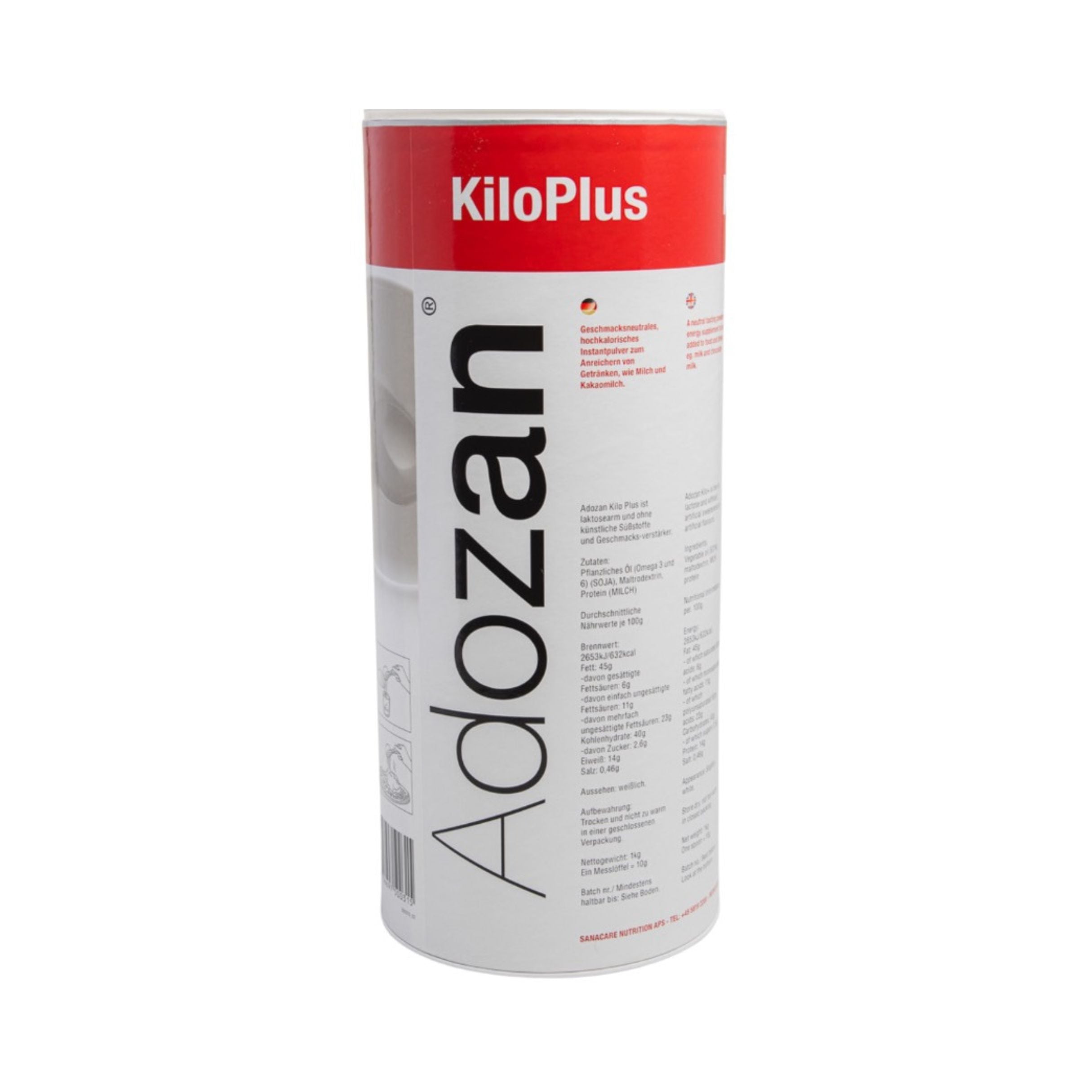 Pudră Hipercalorică Adozan Kilo+ Fără Aromă (Energie & Proteine) - 1 kg