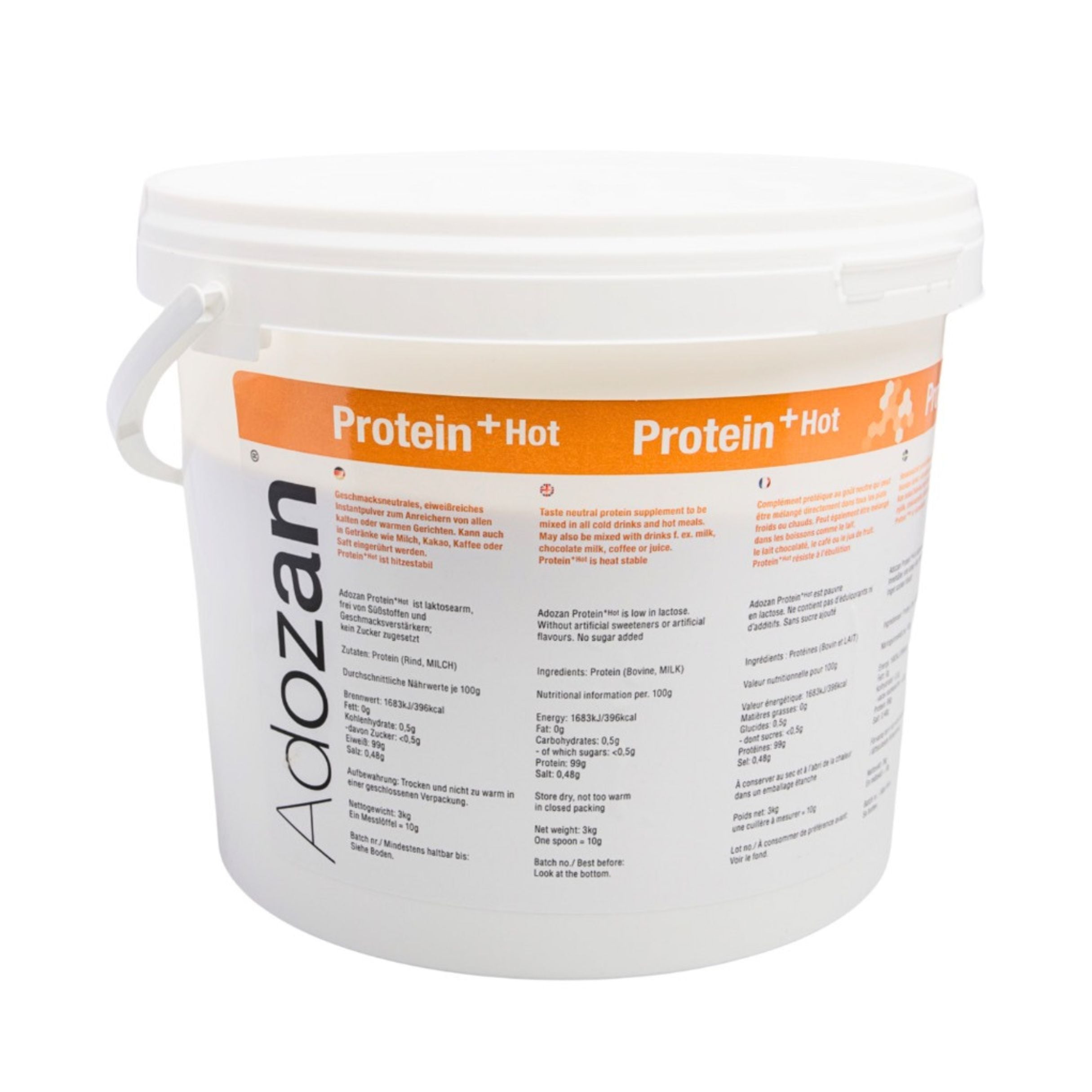 Pudră Proteică Termostabilă Adozan Protein+Hot Fără Aromă (99% Proteină) - 3 kg