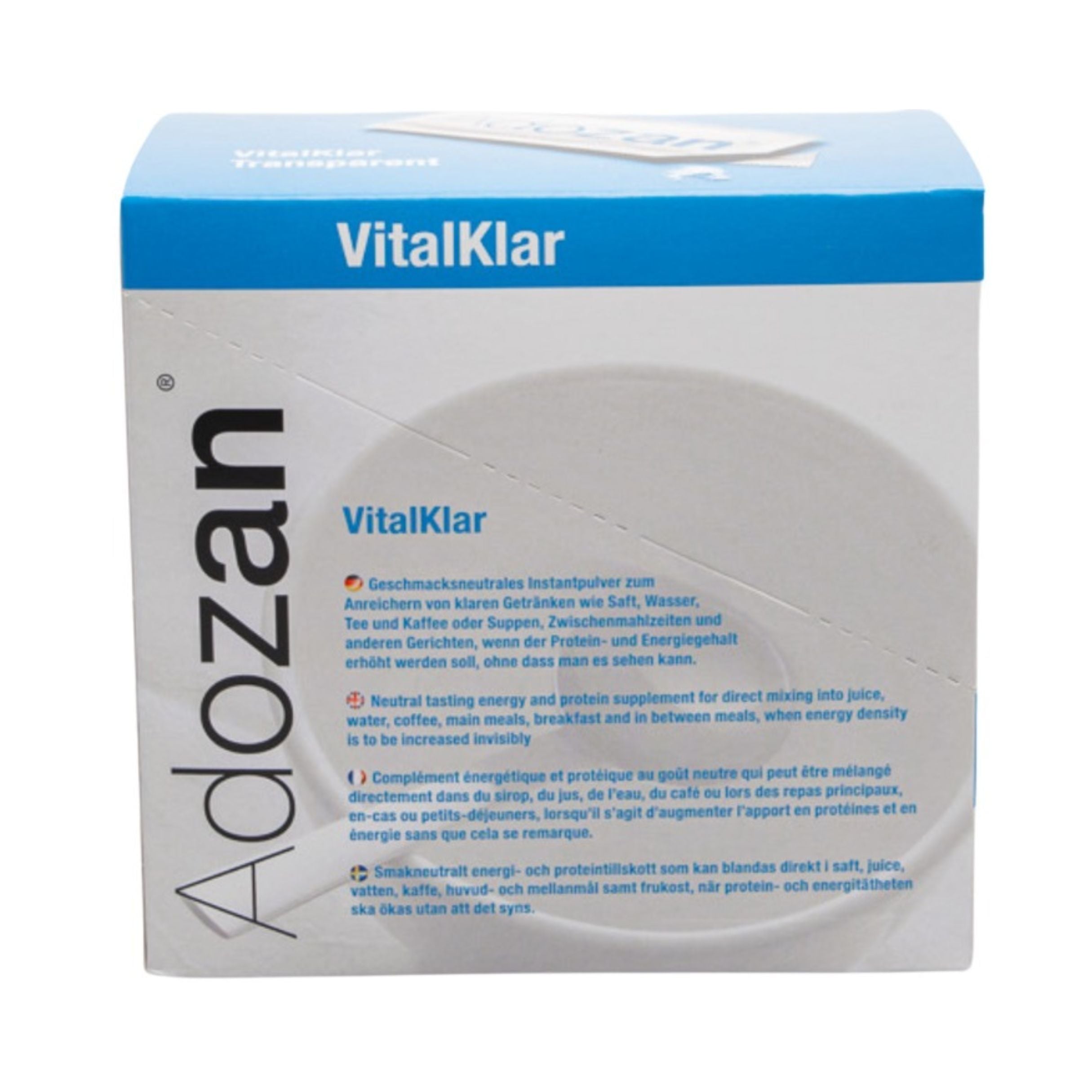 Pudră Nutritivă Completă Adozan Vital Klar (Transparent) - Cutie 20 Plicuri