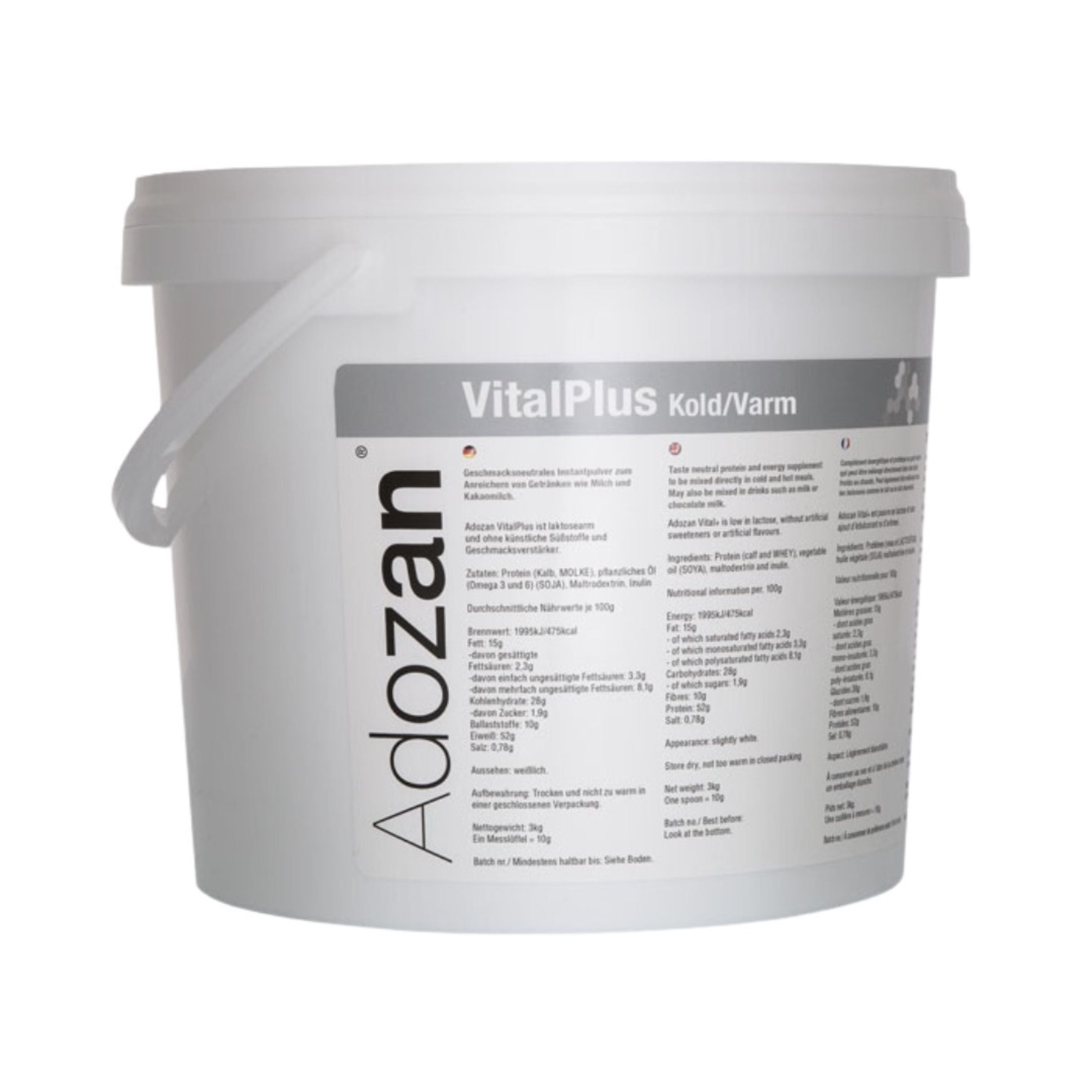 Pudră Nutritivă Completă Adozan Vital+ cu Fibre și Proteine (Gust Neutru) - 3 kg