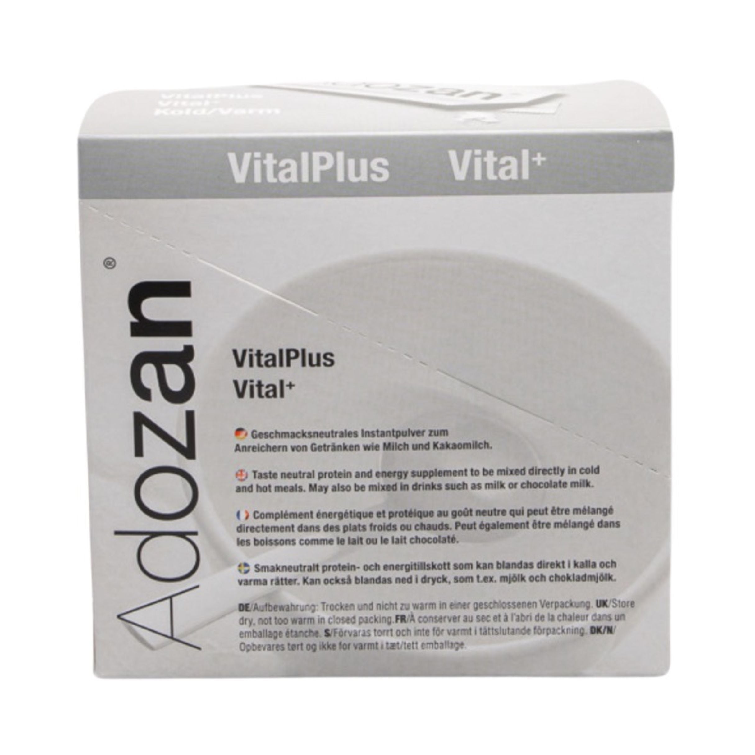 Pudră Nutritivă Completă Adozan Vital+ cu Fibre și Proteine (Gust Neutru) - Cutie 20 Plicuri
