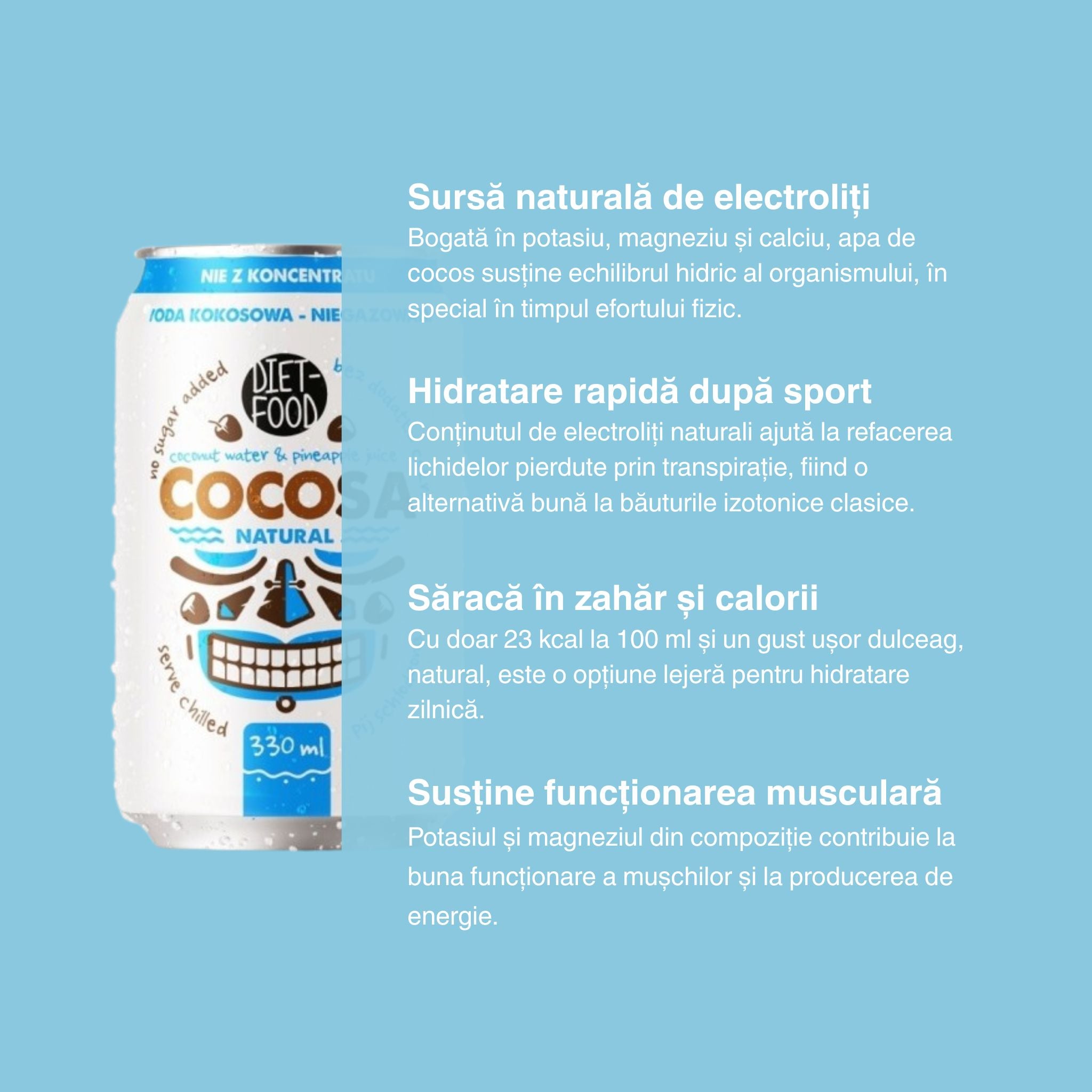 COCOSA – apa de cocos pura si naturala 330ml