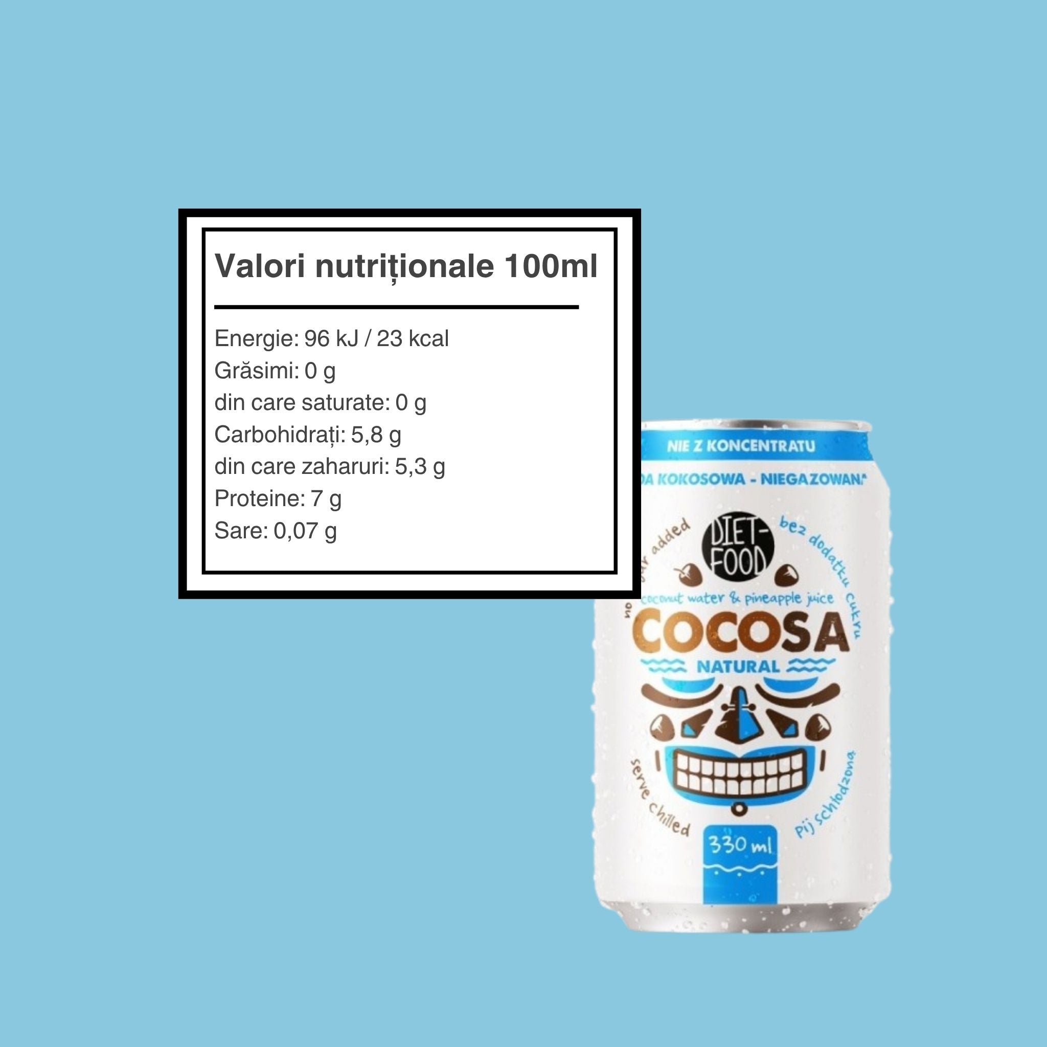 COCOSA – apa de cocos pura si naturala 330ml