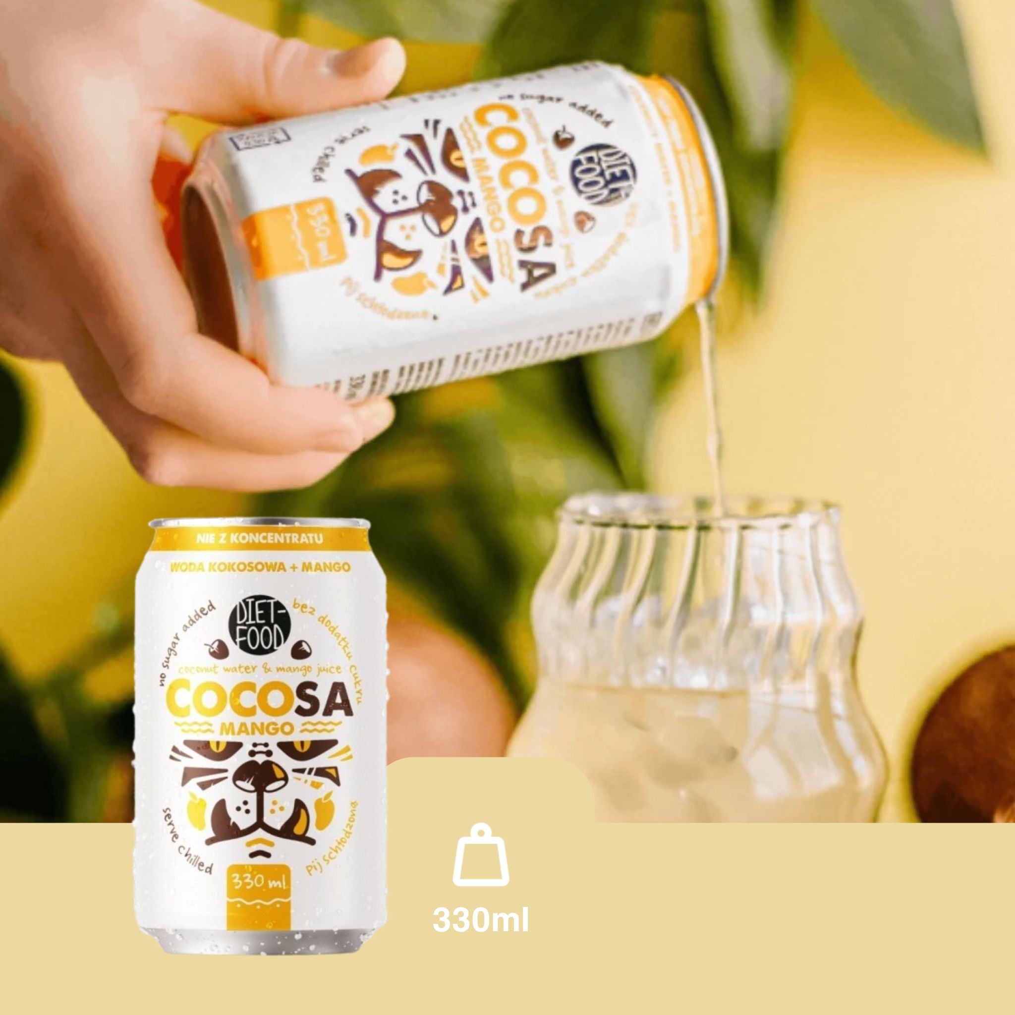 Cocosa Mango – apa de cocos naturala cu mango 330ml