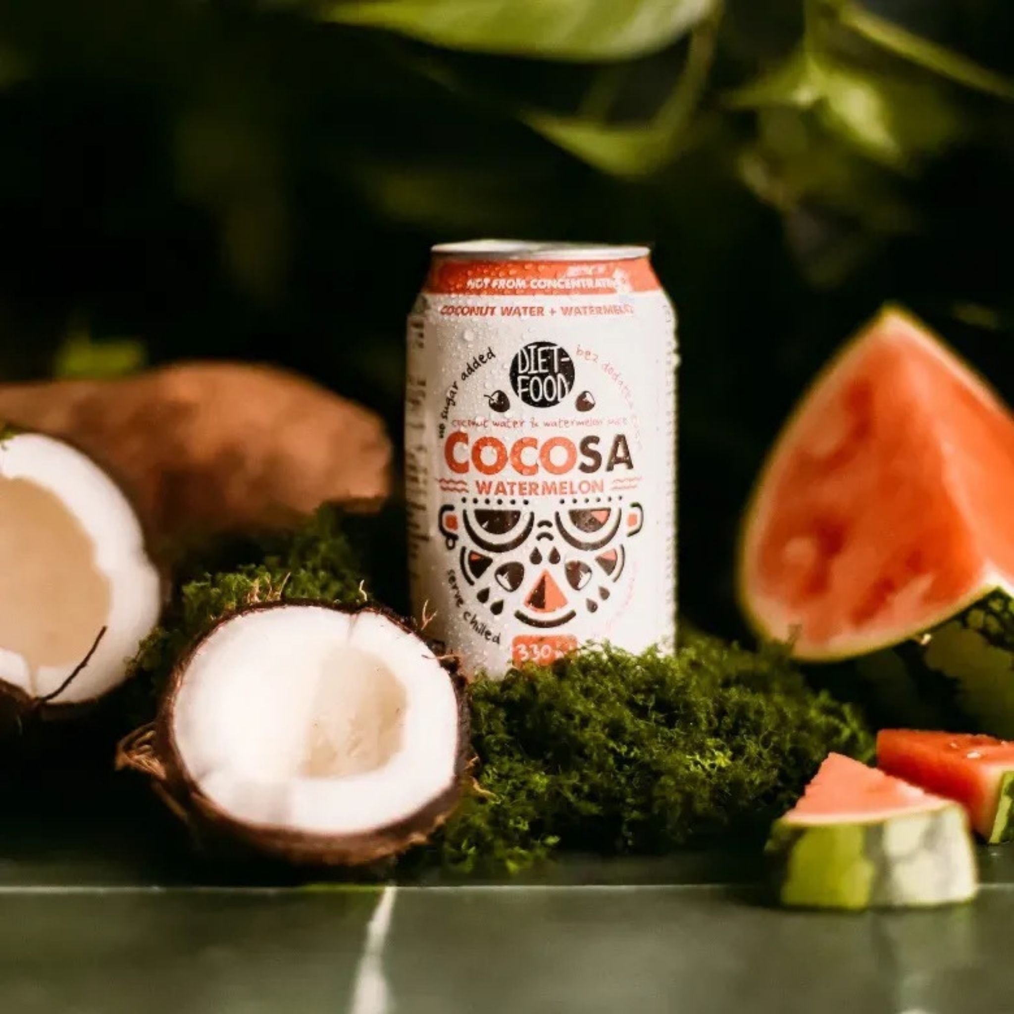 Cocosa Pepene rosu – apa de cocos naturala cu pepene rosu 330ml