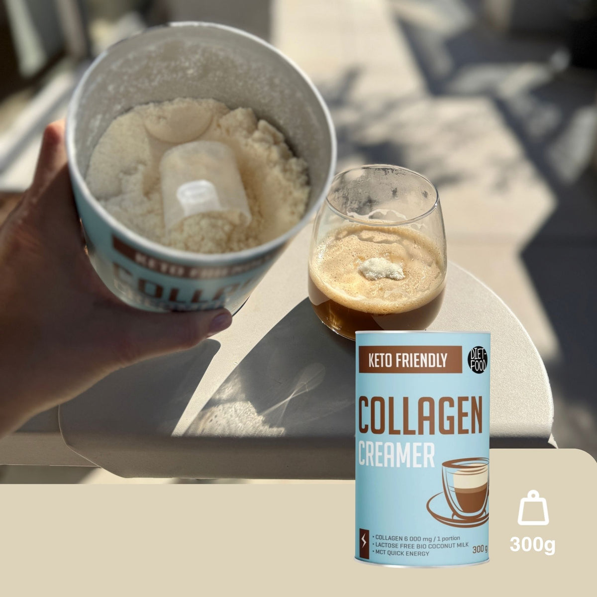 Cremă de cafea Keto cu colagen + MCT 300 g