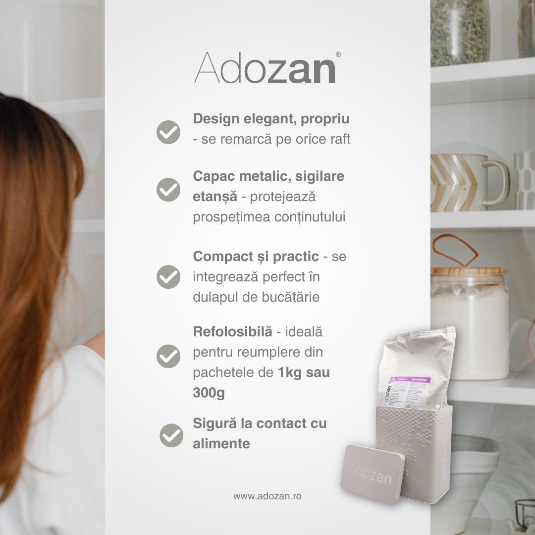 Cutie Depozitare Adozan - Design Elegant, Metalică (Bej) - 1kg