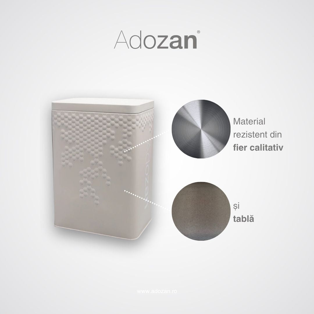 Cutie Depozitare Adozan - Design Elegant, Metalică (Bej) - 300g