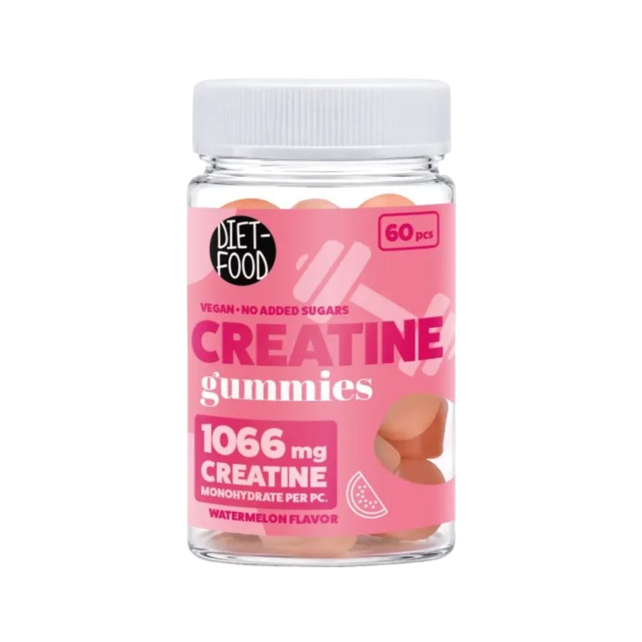 Jeleuri de Creatină cu Aromă de Pepene Verde, Fără Zahăr 210 g (60 buc)