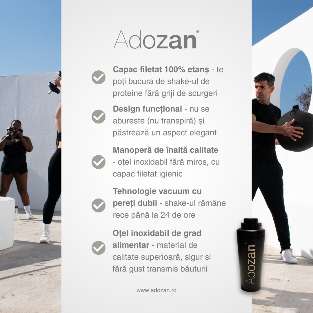 Shaker Adozan din Oțel Inoxidabil cu Tehnologie Vacuum - 700 ml