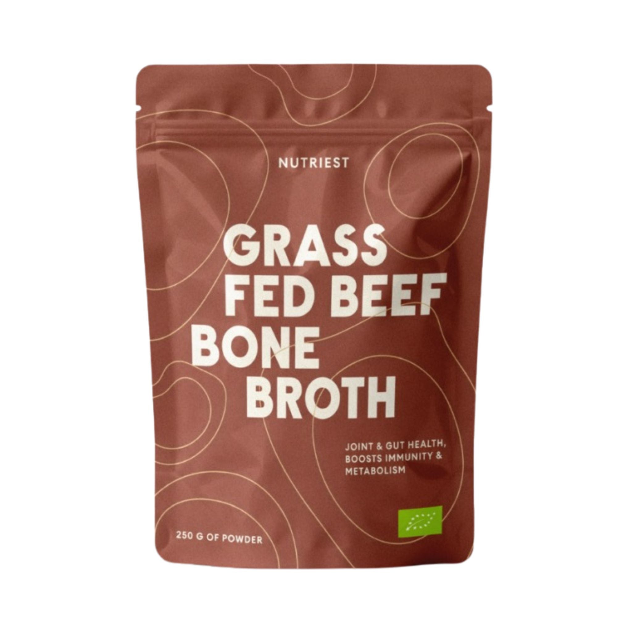 Pudră de Supă de Oase cu Colagen (Bone Broth) Grass Fed, 250g