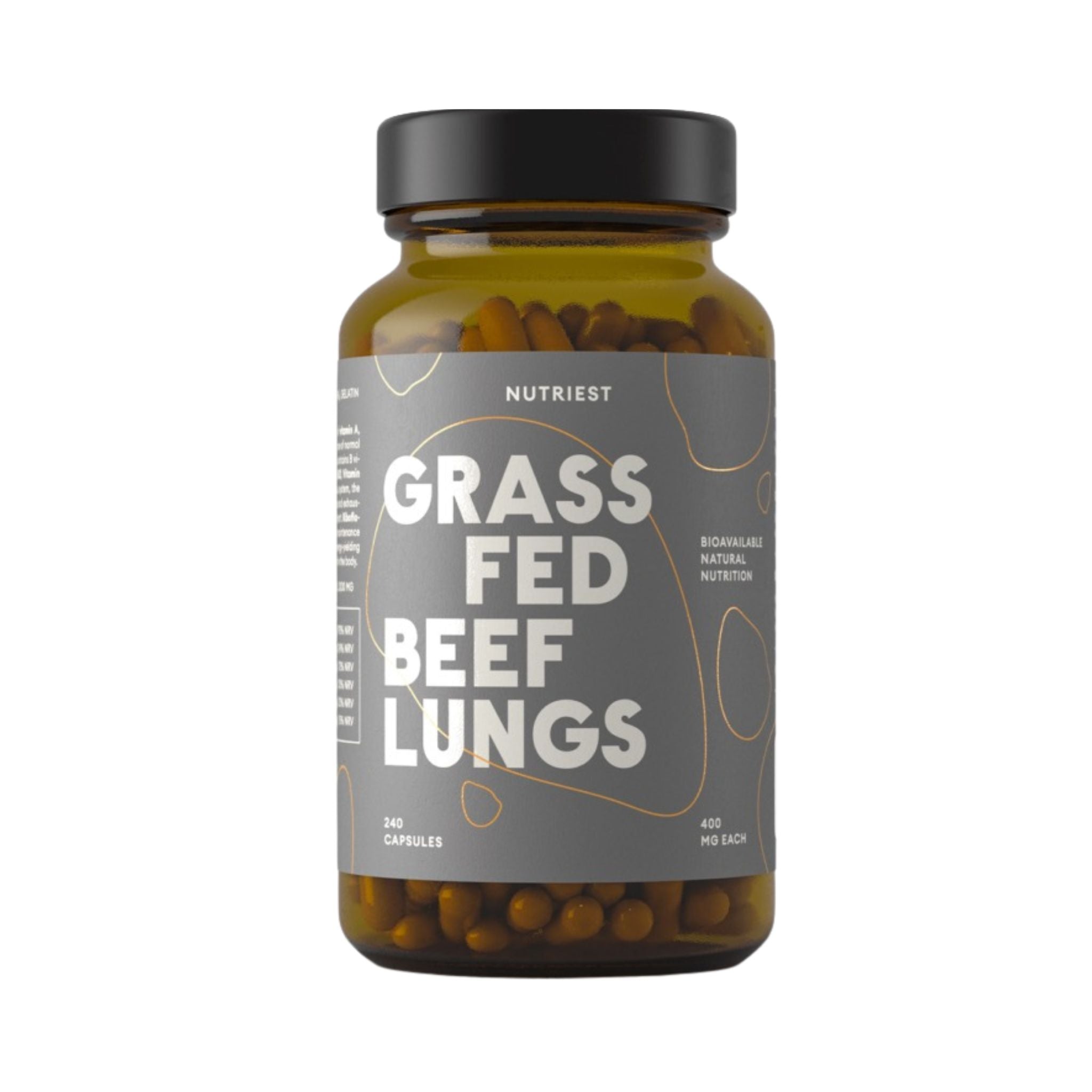 Plămâni de Vită Liofilizați Grass Fed, 240 Capsule