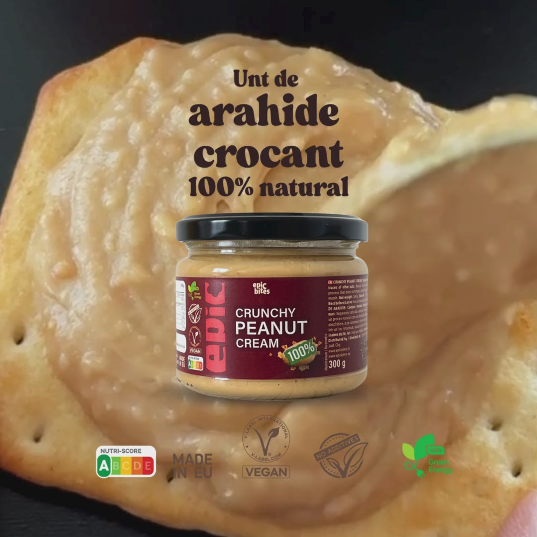 Încarcă video: Epic Bites Crunchy Peanut Cream 300g