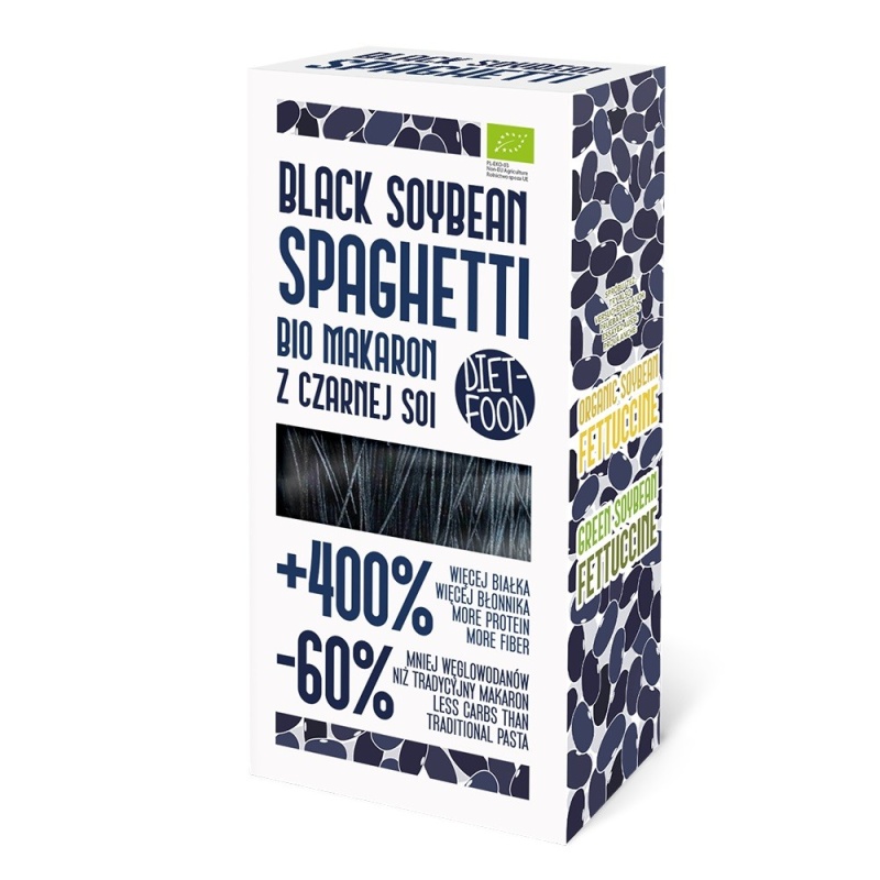 Paste bio Spaghetti din soia neagra 200g