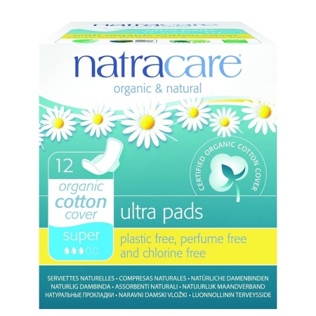 Absorbante Natracare cu aripioare super (3 picaturi) 12 buc