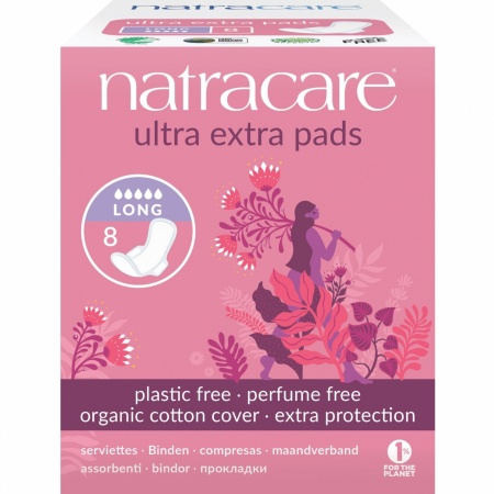 Absorbante Natracare ultra extra de noapte (5 picaturi) 8 buc