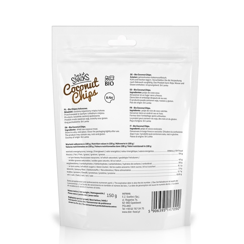 Chipsuri de cocos bio 150g