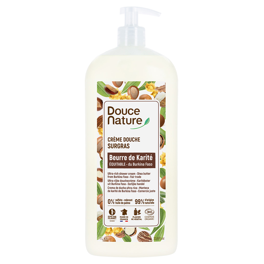 Gel de dus natural cu unt de shea - format familal 1Litru