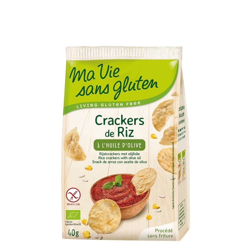 Crackers din orez cu ulei de masline - fara gluten 40g