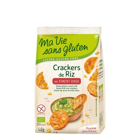 Crackers din orez cu ardei dulce- fara gluten 40g