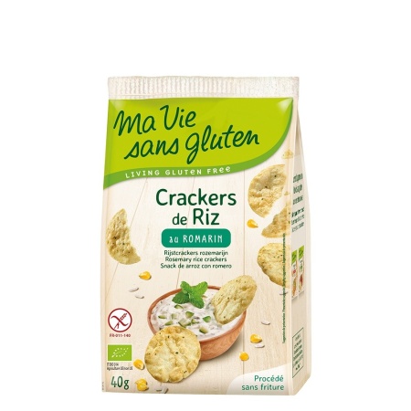 Crackers din orez cu rozmarin - fara gluten 40g