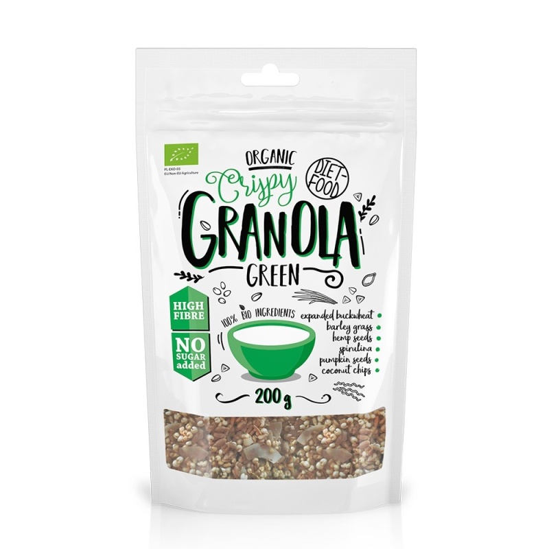 Granola bio cu green mix 200g