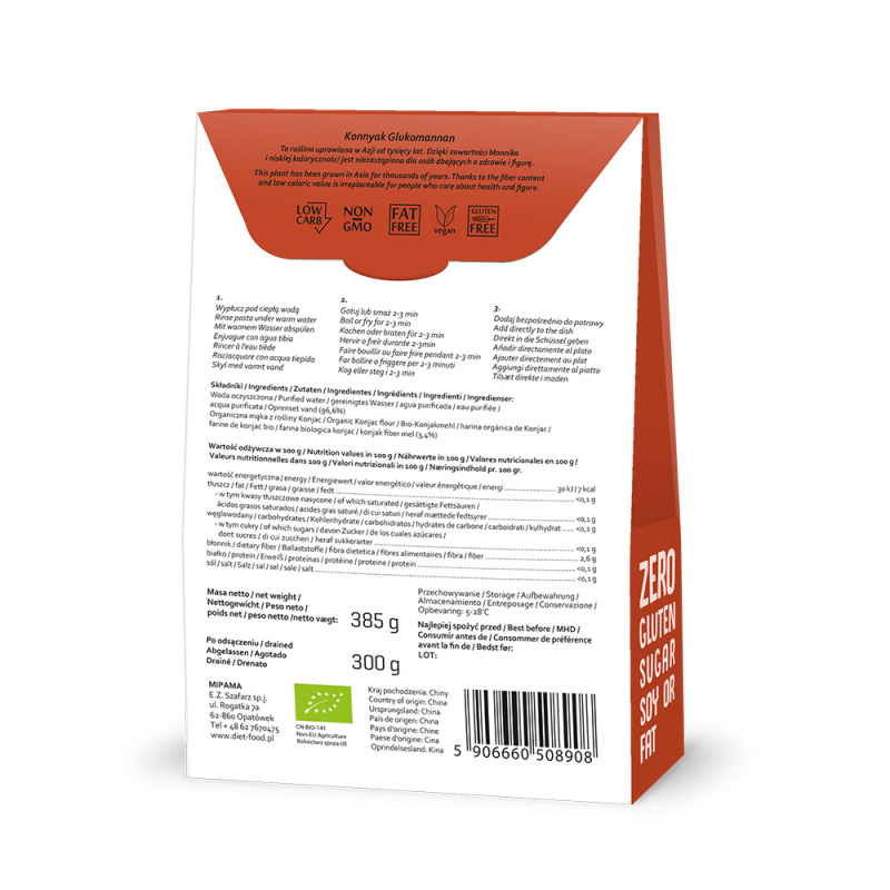 Paste fara miros konjac bio shirataki
