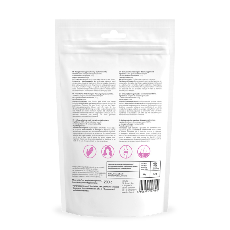 Colagen marin hidrolizat premium instant 200g Diet Food