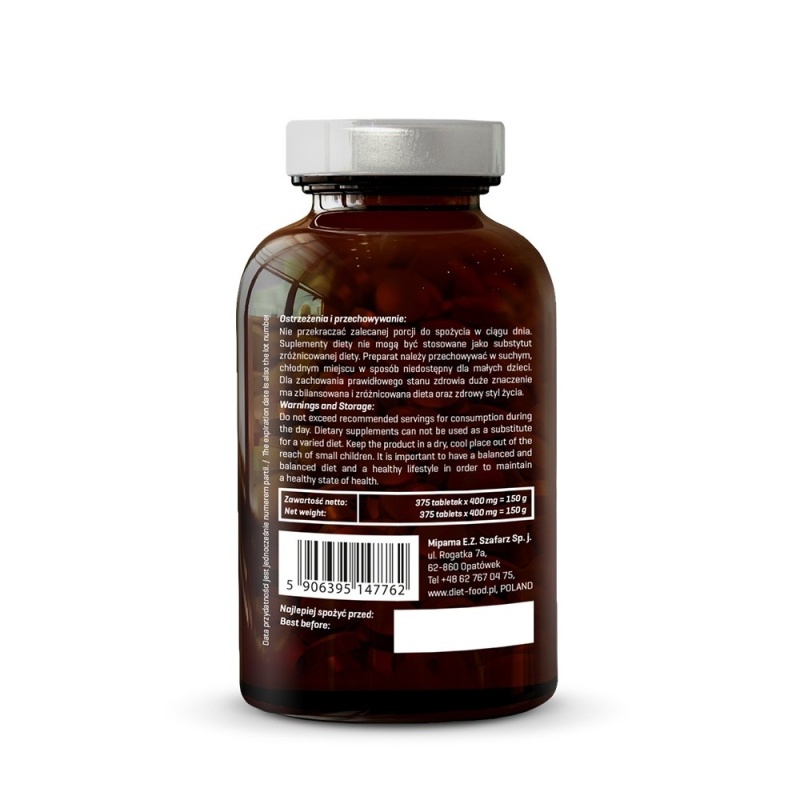 Bio Spirulina + cordyceps - 375 tablete bio x 400mg - 150g