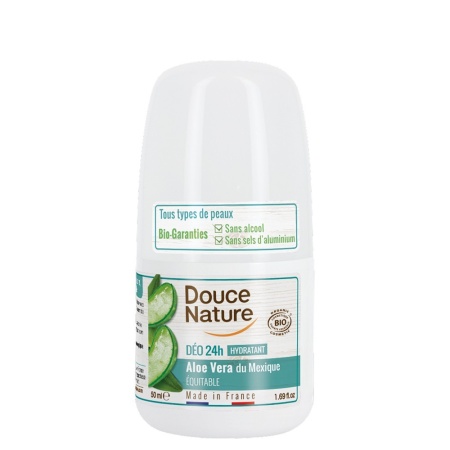 Deodorant bio roll on hidratant cu aloe vera pentru toate tipurile de piele 50 ml