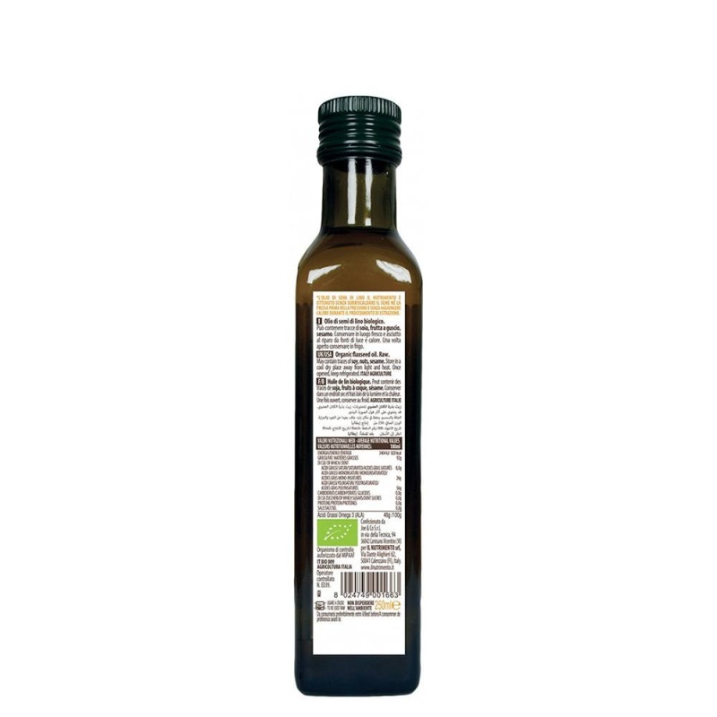 Ulei bio din seminte de in presat la rece 250ml