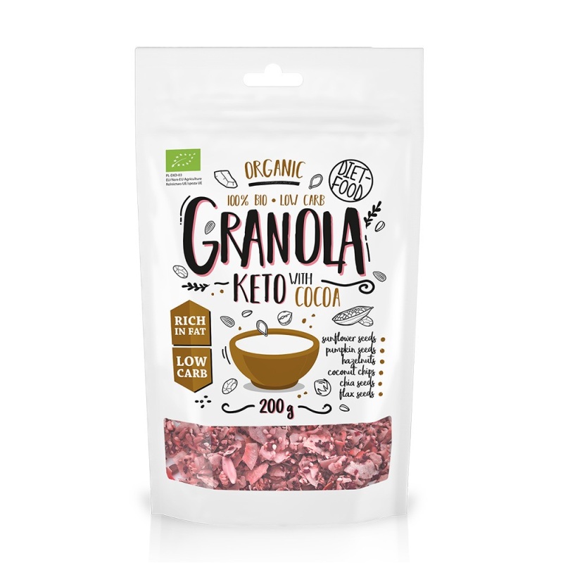 Keto Granola bio cu cacao 200g